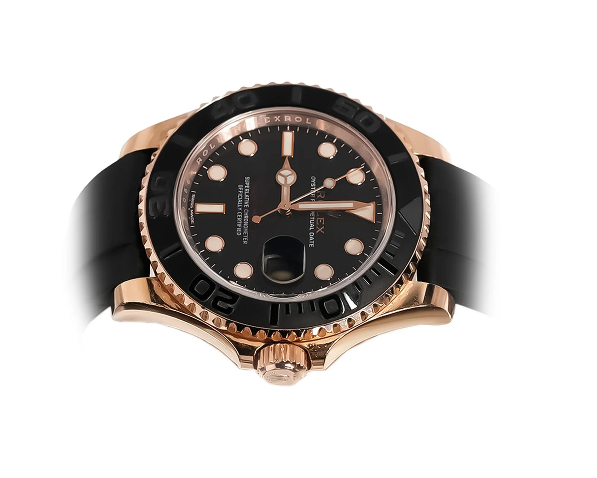 Rolex Yacht Master Everose Gold | Heavy Master Lock | Steel Buzzle Working - Without Box